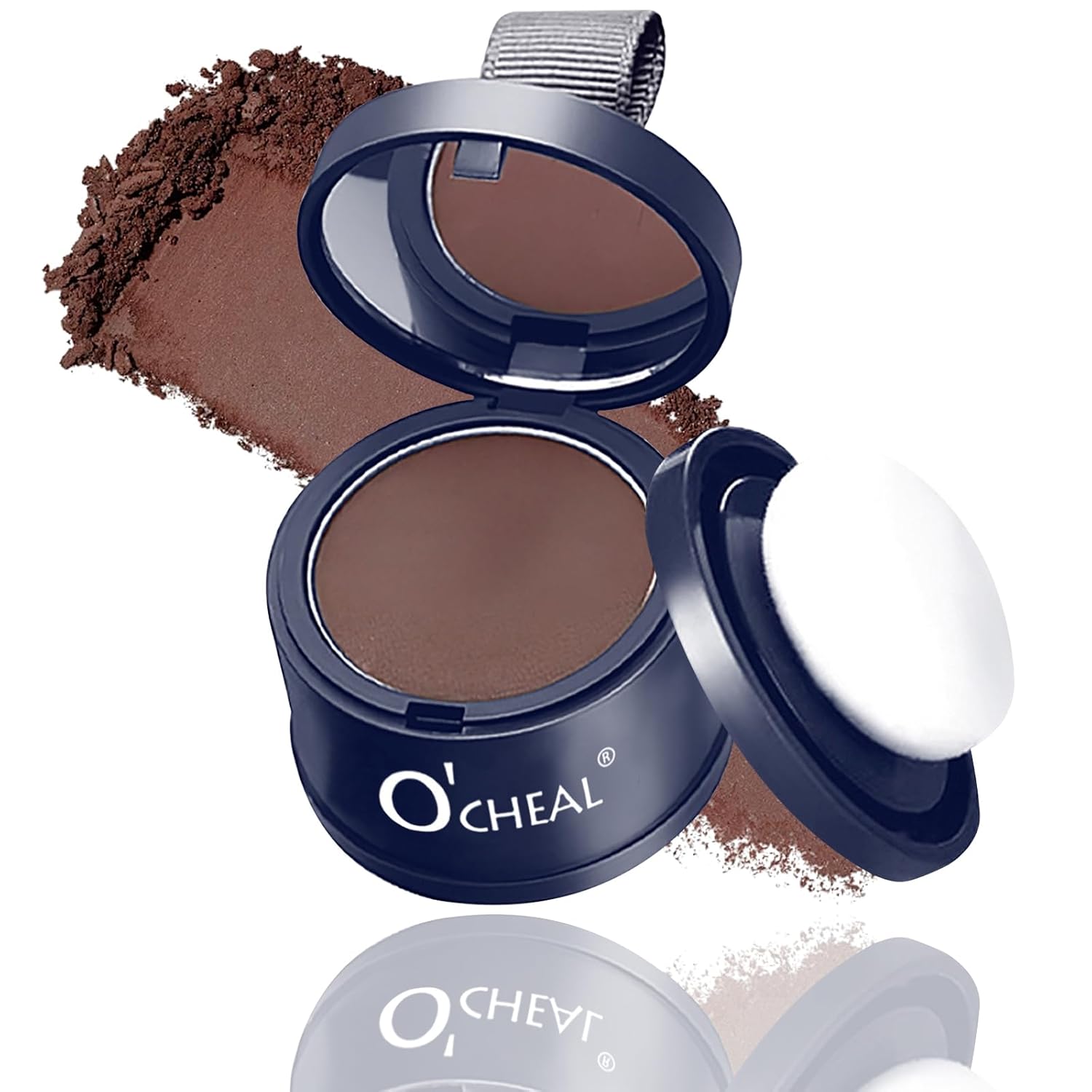 O'CHEAL Hairline Powder Dark Brown, Waterproof Hair Fibers for Thinning Hair, Instantly Root Touch Up Hair Color for Gray Hair Coverage, Long Lasting Hair Line Shadow Toppers Powder for Men and Women