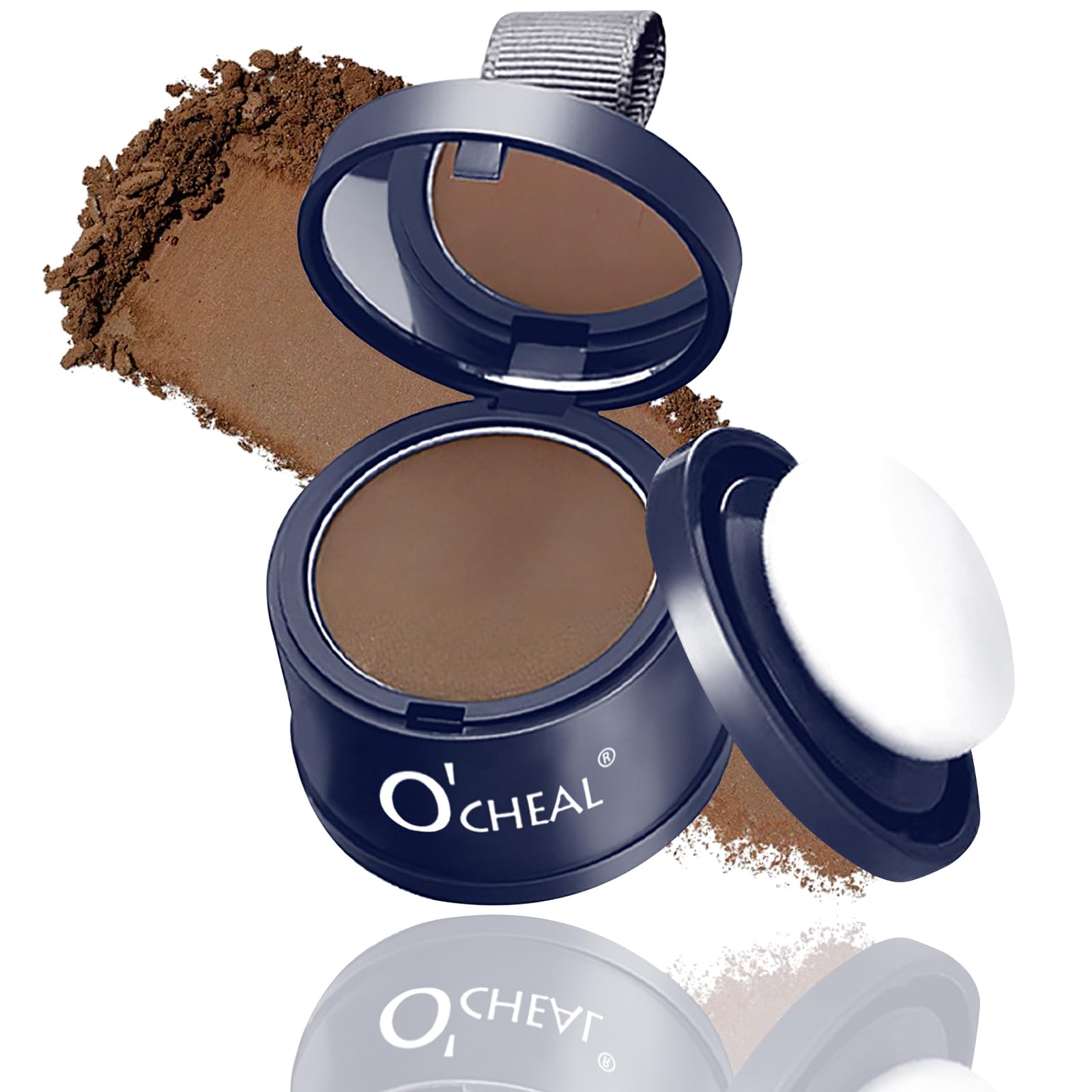 O'CHEAL Hairline Powder Dark Brown, Waterproof Hair Fibers for Thinning Hair, Instantly Root Touch Up Hair Color for Gray Hair Coverage, Long Lasting Hair Line Shadow Toppers Powder for Men and Women